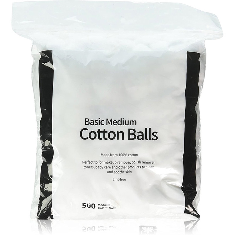 100% Purong Cotton I-sterilize ang Alcohol Cotton Ball White Medical Absorbent Cotton Ball