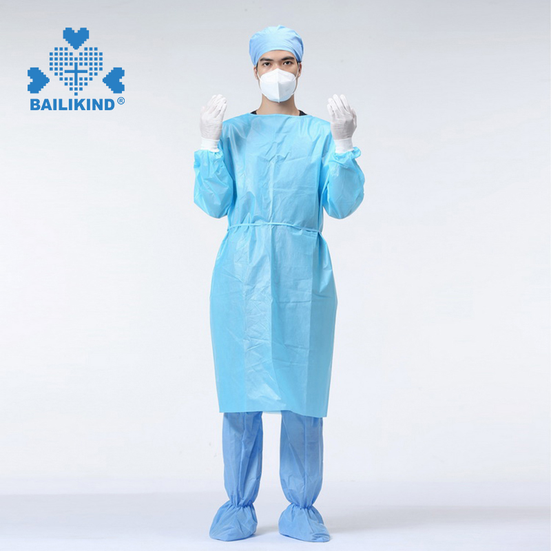 Ang pagkakaiba sa pagitan ng Disposable blue white cleanroom isolation gown at protective clothing