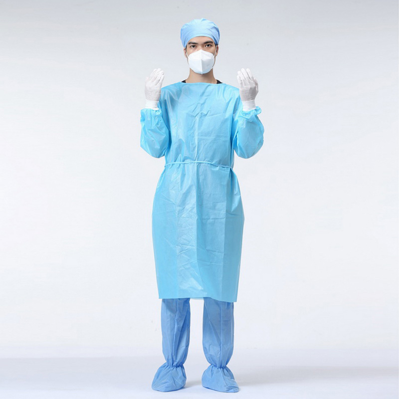 Mga Disposable Blue White Cleanroom Isolation Gown