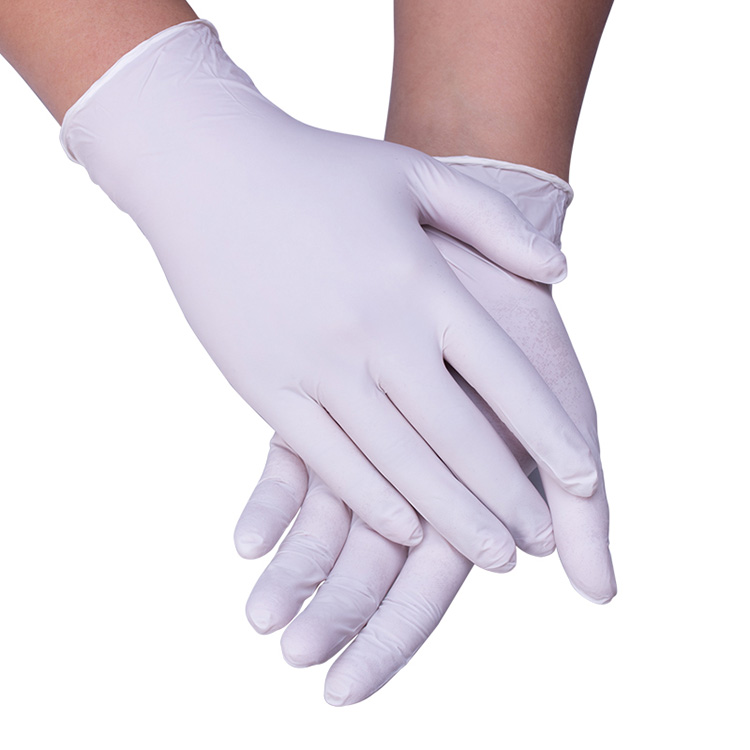 Disposable Powder Free White Medical Nitrile Gloves