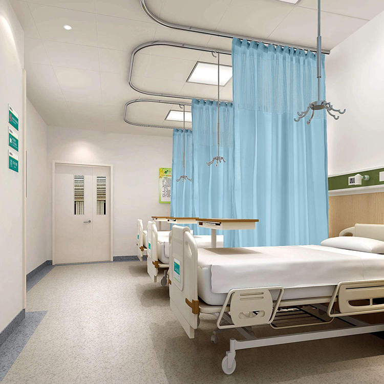 Polyester Tall Hospital Curtain na may Flat Hooks para sa Hospital Medical sa Privacy Hospital